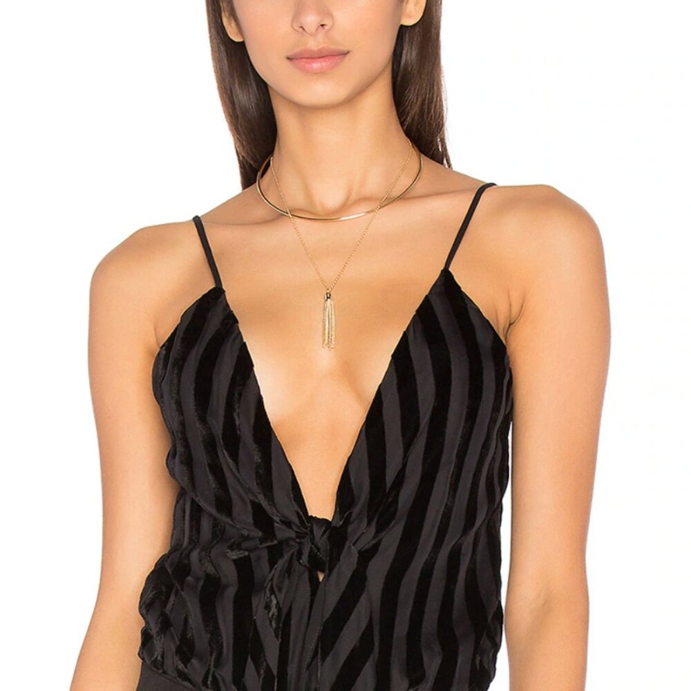 x REVOLVE Lauren Bodysuit in Black